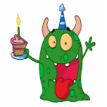 funny birthday monster cartoon character cut out