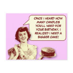 Funny Birthday Postcard - Retro Housewife