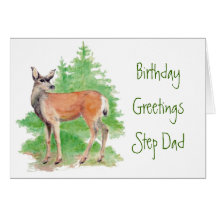 Funny Birthday Step Dad ,Someone Deer to my Heart Card