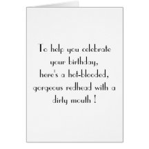 Funny Birthday with Beautiful Female Greeting Cards