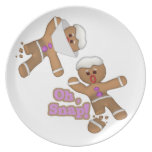 funny bit himself and broken oh snap gingerbread plate