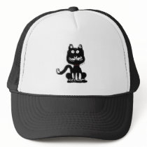 Funny black cat