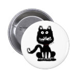Funny black cat pins