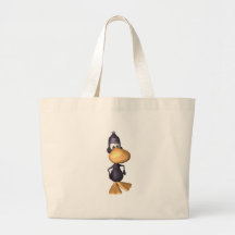 funny black duck bag