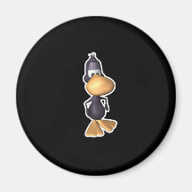 funny black duck refrigerator magnets