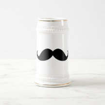 Funny black handlebar moustache trendy hipster mugs