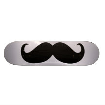 Funny black moustache 12 skate board