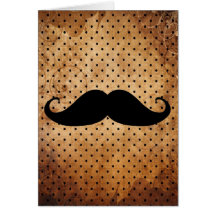 Funny Black Moustache Cards