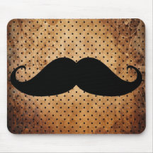 Funny Black Moustache Mouse Pads