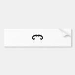 Funny Black Moustache or Moustache Style Bumper Sticker