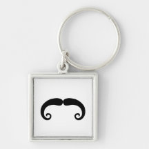 Funny Black Moustache or Moustache Style Key Chain