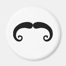 Funny Black Moustache or Moustache Style Magnet