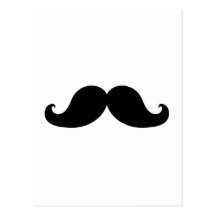 Funny Black Mustache Humor Post Cards