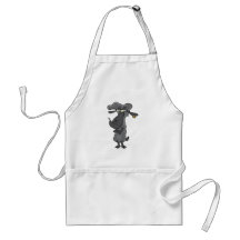 funny black sheep cartoon character aprons