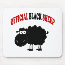 Funny black sheep mouse pads