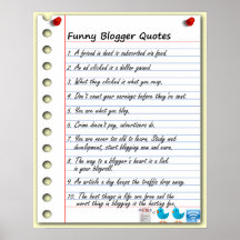 Funny Blogger Quotes Print