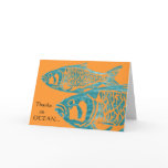 Funny Blue Fish Thank You Cards / Notecards
