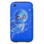 Funny Blue Owl iPhone 3 Tough Cases
