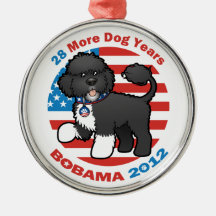 Funny Bobama the Dog 2012 Elections Christmas Ornaments