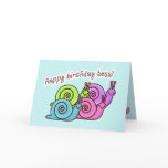 FUNNY BOSS BIRTHDAY - SPEEDO & SPAGO CARD