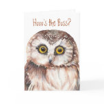 Funny Boss's Day, Wise Owl Humor Card