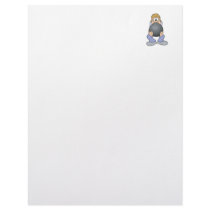 funny bowler with BIG bowling ball Letterhead Design