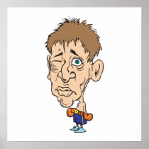 funny boxer caricature posters