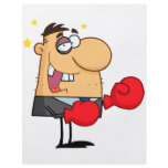 funny boxing beat up businessman full color flyer