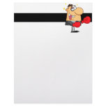funny boxing beat up businessman letterhead
