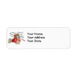 funny boxing cartoon punched in the face return address labels