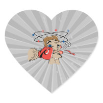 funny boxing cartoon punched in the face sticker