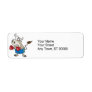 funny boxing fighting bull bullfighter cartoon custom return address label