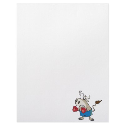 funny boxing fighting bull bullfighter cartoon letterhead by tooni_dooni