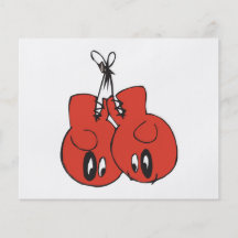 funny boxing gloves with black eyes cartoon personalized flyer