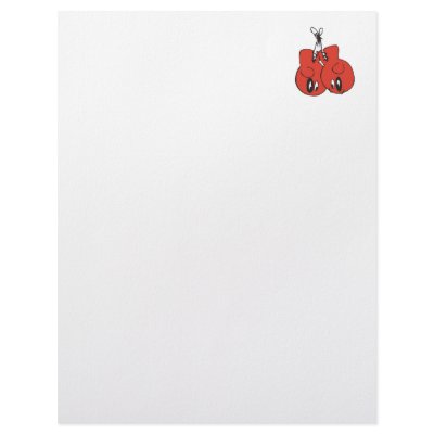 funny boxing gloves with black eyes cartoon personalized letterhead by sports_shop
