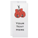 funny boxing gloves with black eyes cartoon custom rack cards