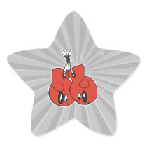 funny boxing gloves with black eyes cartoon star stickers