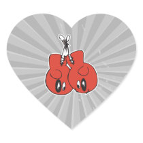 funny boxing gloves with black eyes cartoon sticker