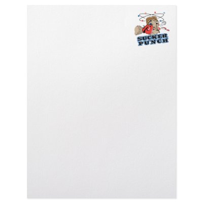 funny boxing sucker punch cartoon customized letterhead by sports_shop