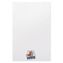 funny boxing sucker punch cartoon personalized stationery