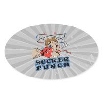 funny boxing sucker punch cartoon sticker