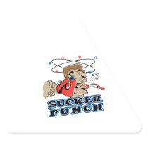 funny boxing sucker punch cartoon sticker