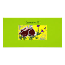 Funny Bunny Easter Time Picture Card