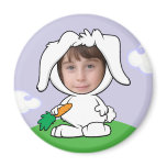 Funny Bunny Rabbit Photo Face Template Magnets