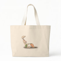funny bunny rabbit picking carrot bag