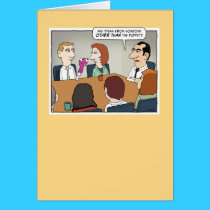 Funny Business Meeting birthday card cards
