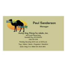 Funny Camel "Every Day is Hump Day" Business Card Templates