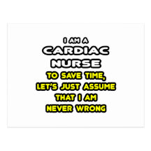 Funny Cardiac Nurse T-Shirts and Gifts Postcard