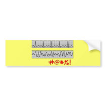Funny Cardiac Rhythm Strip Gifts Bumper Sticker