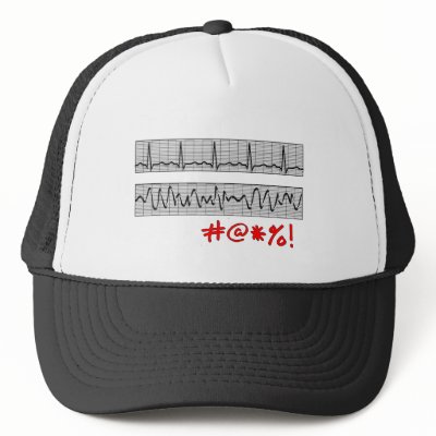 Funny Cardiac Rhythm Strip Gifts Hats by ProfessionalDesigns